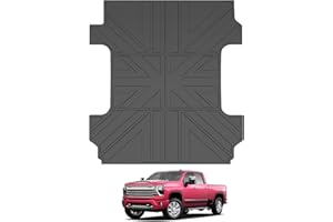 HUYINPJ Truck Bed Mat Compatible with 2020-2024 Chevrolet Silverado/GMC Sierra 2500/3500 HD 6.8 FT Truck Bed Liner Cargo Mats TPE Cargo Liner Replacement for 2020-2023 2024 Chevrolet Silverado