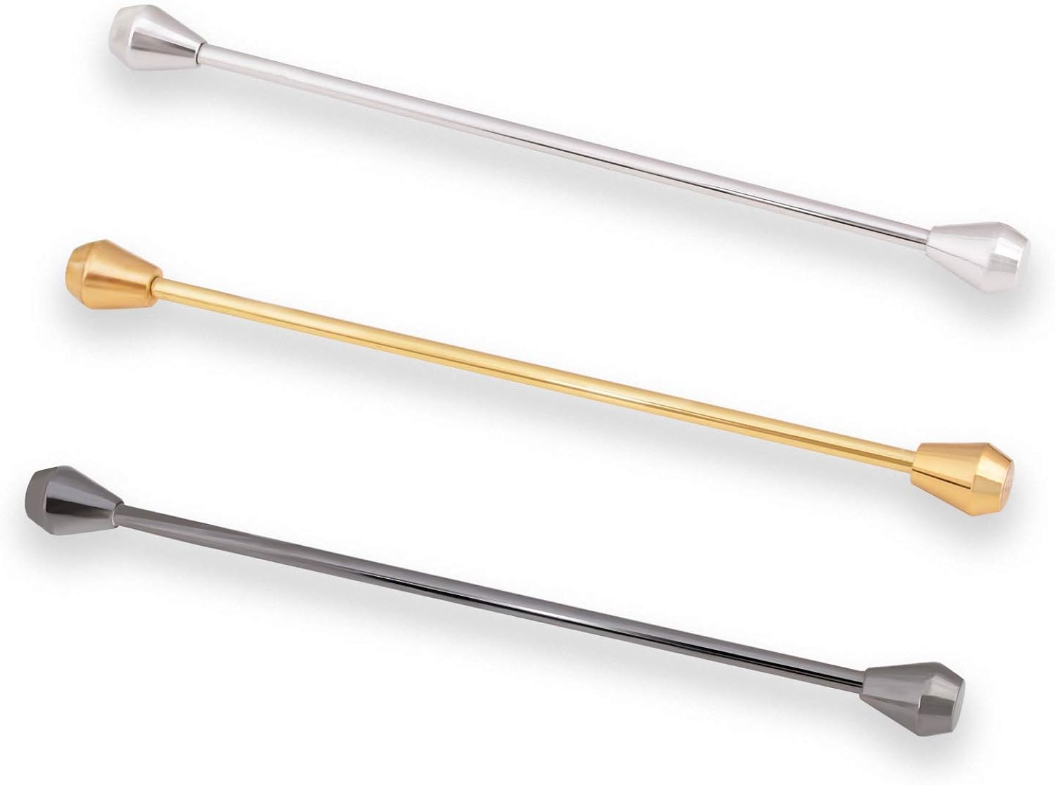 3PCS Men's Brass Collar Bar Tie Necktie Pins Clasp Shirt