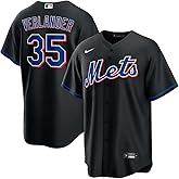 Nike Justin Verlander New York Mets MLB Kids Youth 8-20 Black Alternate Player Jersey (US, Numeric, 18, 20, Regular, Black)