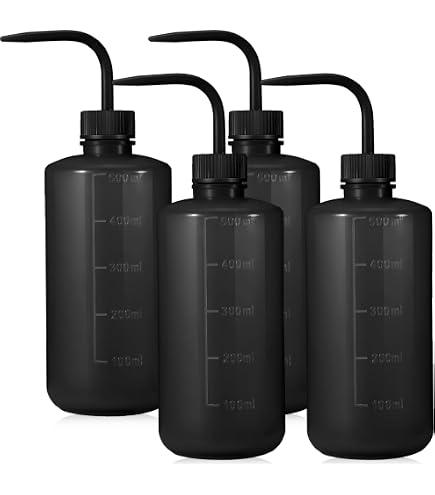 stonylab LDPE Chemical Wash Bottle, 2-Pack Watering Tool Safety