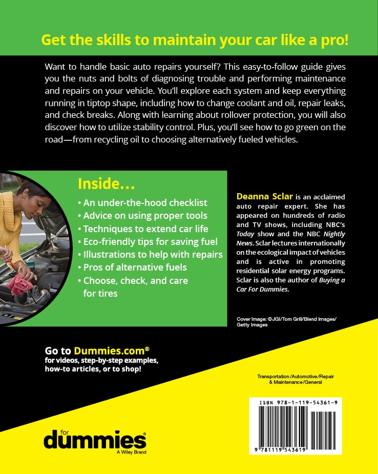 Auto Repair For Dummies Auto Repair For Dummies Paperback Audiobook Kindle Spiral-bound Audio CD Digital