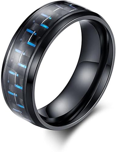 Amazon Y Ying サージカル ステンレス メンズ リング 指輪 結婚 指輪 かっこいい 男性用指輪 レッドの炭素繊維 リング 通販