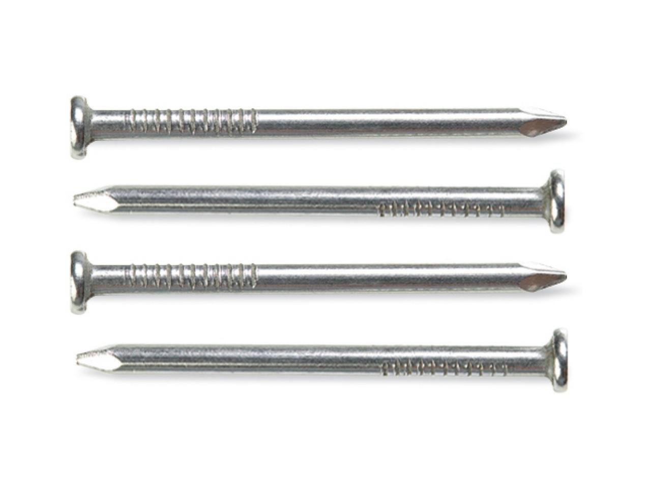 Merriway BH06535 (100 Pcs) Workshop Assortment of Hardened Ribbed Concrete Masonry Nails - Pack of 100 Pieces