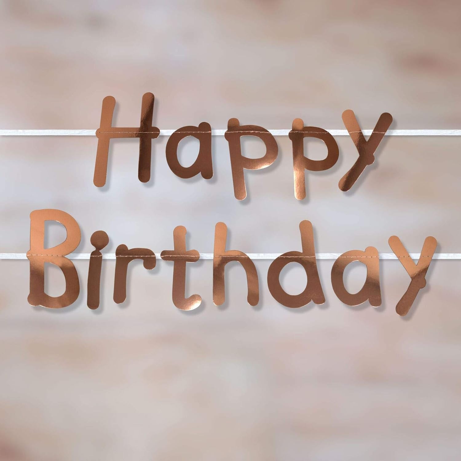 Hatton Gate Happy Birthday Rose Gold Letter Banner 1 banner 3.5 metres