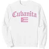 Pink Cubanita Cuban Girls Women Cuba Flag Sweatshirt