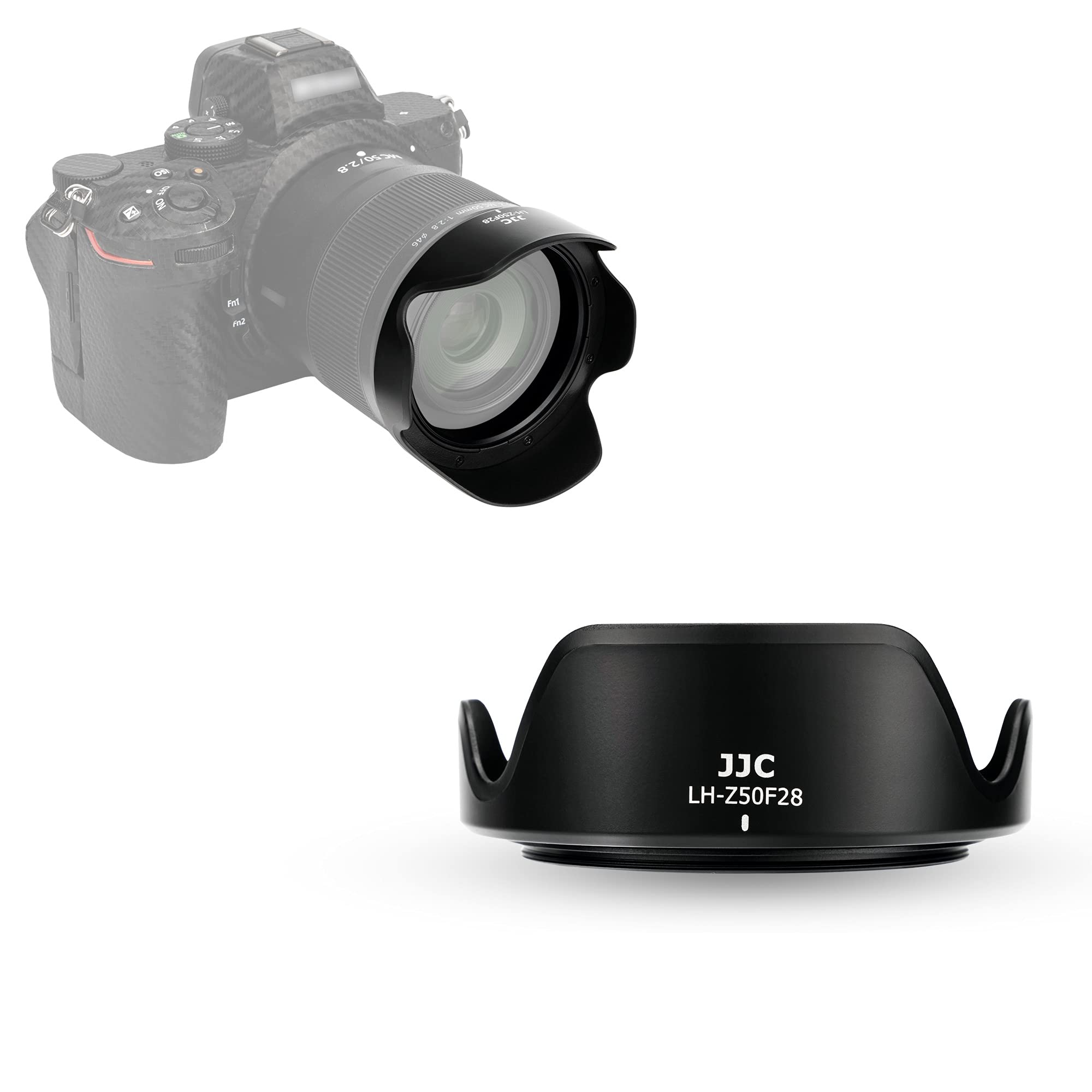 JJC Petal Lens Hood & Adapter Ring for Nikon NIKKOR Z MC 50mm f/2.8 Macro Lens DSLR Camera Accessory
