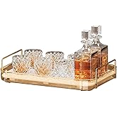 Seoneiro Whiskey Tray, Glass Cup Rack, Mug Holder, Coffee Cup Organizer, Bathroom Countertop with Drain Board Wine Glass Decorative Organizer, Food Tray, Kitchen Spice Rack