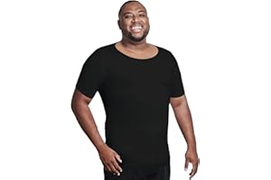 QORE LOGIQ Gynecomastia Compression Shirt for Men, Tank Top Undershirt, Mens Shapewear, Slimming Shirts for Men, Short Sleeve