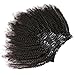 KeLang Hair African American Afro Kinky Curly Clip In Human Hair Extensions Brazilian Virgin Hair Natural Color 4B 4C Afro Kinky Curly Clip Ins 18inch 7pcs/lot,120gram/set