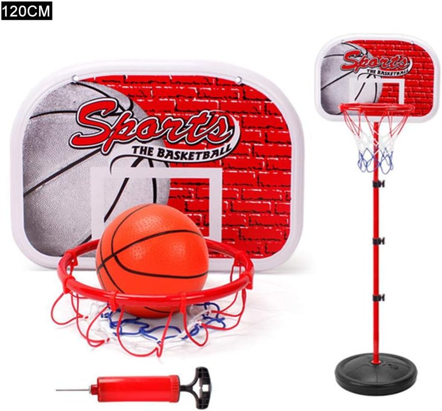 Toddler Basketball Hoop Stand Adjustable Height, Mini Indoor Outdoor Basketball Goal Toy with Ball Pump, for Baby Kids Boys Girls Play Sport