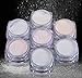 Nail Art Mermaid Powder,LilyAngel 7 Pack Pearl Powder Mirror Effect Chrome Nail Powder Metallic Nail Manicure Pigment