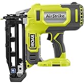 RYOBI ONE+ 18V 16-Gauge Cordless AirStrike Finish Nailer (Tool Only), P326, Green