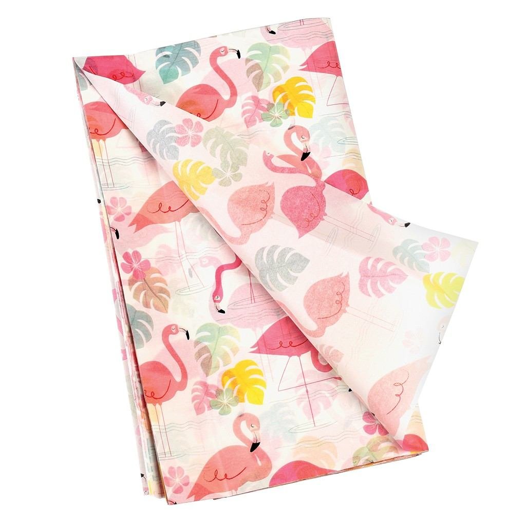 10 Sheets of High Quality Pink Flamingo Gift Wrapping Tissue Paper