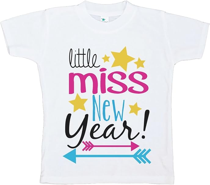 Amazon.com: Custom Party Shop Kids Little Miss New Year T-Shirt: Clothing