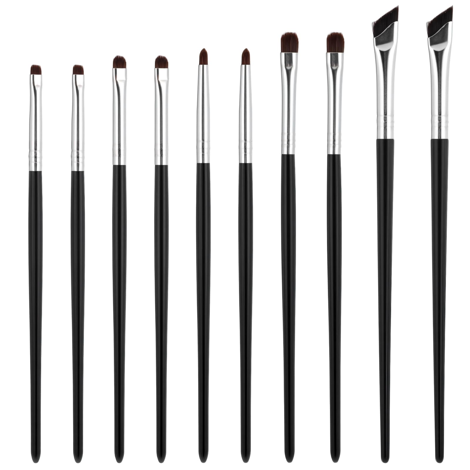 Photo 1 of 10 Pcs Eyeliner Brushes Set, Mini Eye Makeup Brush Set, Small Eyeshadow Smudge Brushes, Precision Fine Point Eyeliner Brush for Gel Cream Liquid Concealer