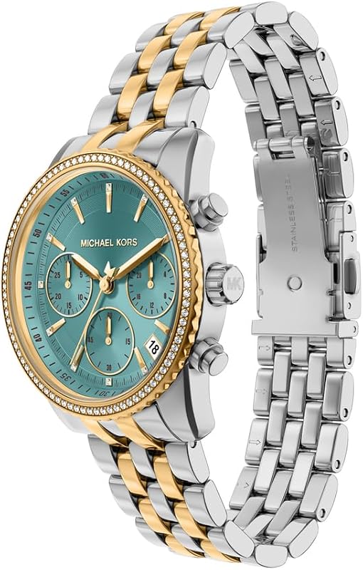 Bryant MK7582 - Reloj de Acero Inoxidable de Dos Tonos para Mujer, 35 mm