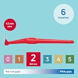 TePe Interdental Brush Angle Red ISO 2 0.5mm 6pcs Narrow Gaps view 3