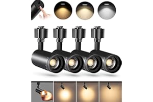VANoopee 3-Color Zoomable J Type Track Lighting Heads 10W for Juno Rail - Bright LED Track Light Heads Fixtures 3000K 4000K 5