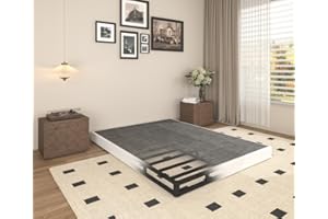 Tusonac 5 Inch Heavy Duty Metal Queen Box Spring Mattress Foundation, 3000lbs High Capacity Bed Base with Non-Slip Support, No Noise Structure, Easy Assembly, Durable Fabric Cover, Black