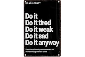J-RUIDAGO Do It Anyway Vintage Metal Wall Sign, Office, Room, Man Cave, Bedroom, Bathroom, Home Gym Decor, Nspirational Motiv