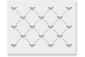 STENCIL REVOLUTION French Bee Trellis Stencil - DIY Wallpaper Alternative - Easily Brighten Up Your Home with This Reusable Wall Pattern Stencil