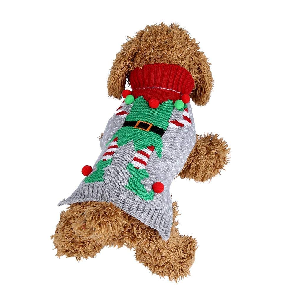 Christmas Pet Puppy Dog Clothes Sweater T-Shirt Vest,Beautytop Pet Dog Cat Sweater Puppy T Shirt Warm Hoodies Coat Clothes Apparel Fleece Pet Coat For Puppy(M)