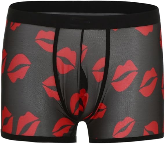 Lenfesh Boxers Sexy Pour Hommes Slips Imprime Lettre Court Baiser Amazon Fr Vetements Et Accessoires