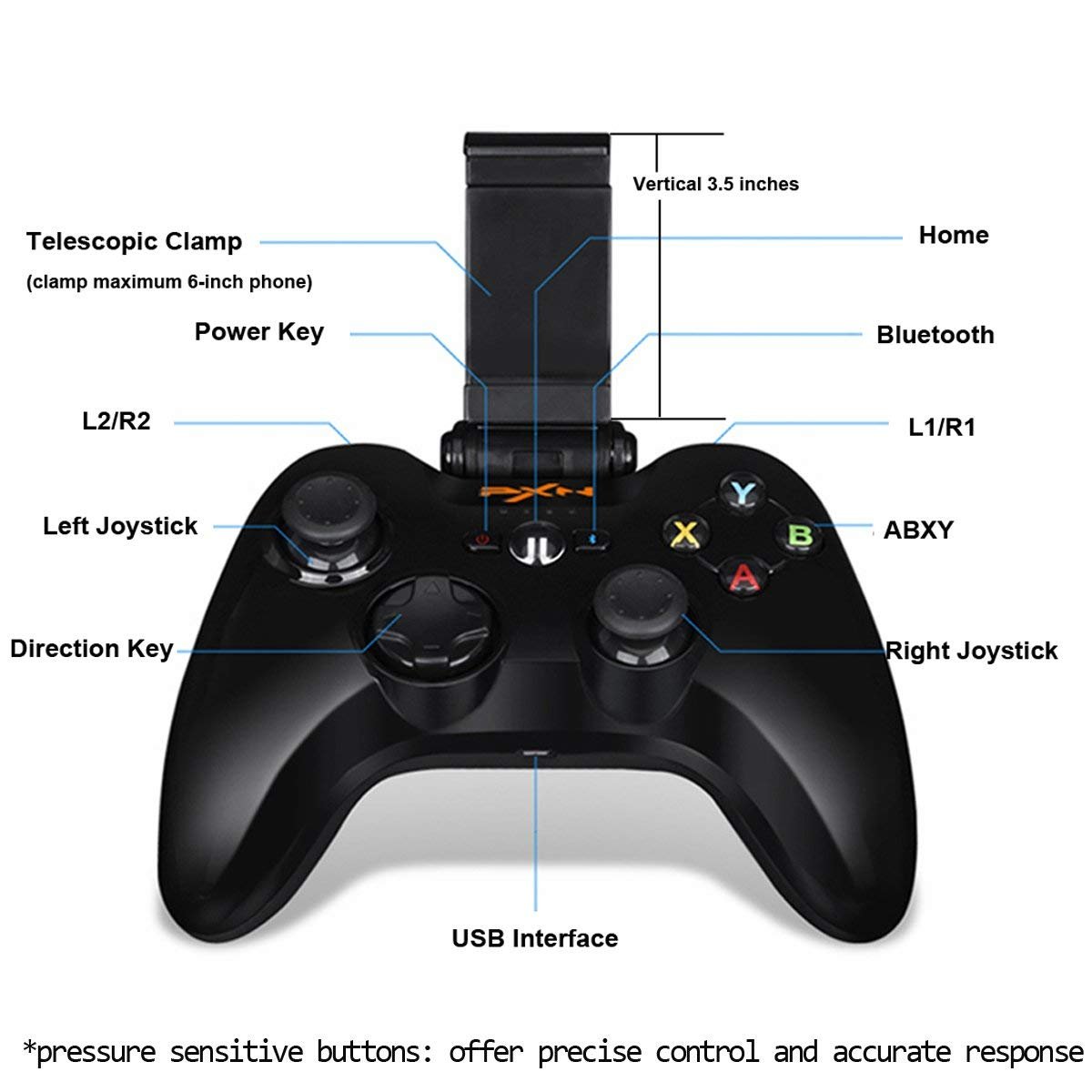 Wireless Bt Controller Compatible With Fotnite Megadream Ios Games Gamepad Mfi Joystick Compatible With Iphone Xs Xr X 8 8plus 7 7plus 6s 6 5s Ipad -