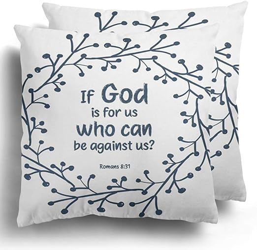 DKISEE Throw Pillow Case Pack of 2 Verse Bible Quote in