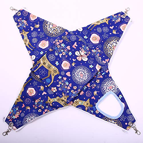 Double Used Small Animal Hamster Hammock Bed Cage House, Ferret Hammocks Bed Pad Mat for Squirrels, Chinchillas, Turtles, Guinea-Pig, Rat, Small Animals Cage Toy Accessories - Thumbnail 5