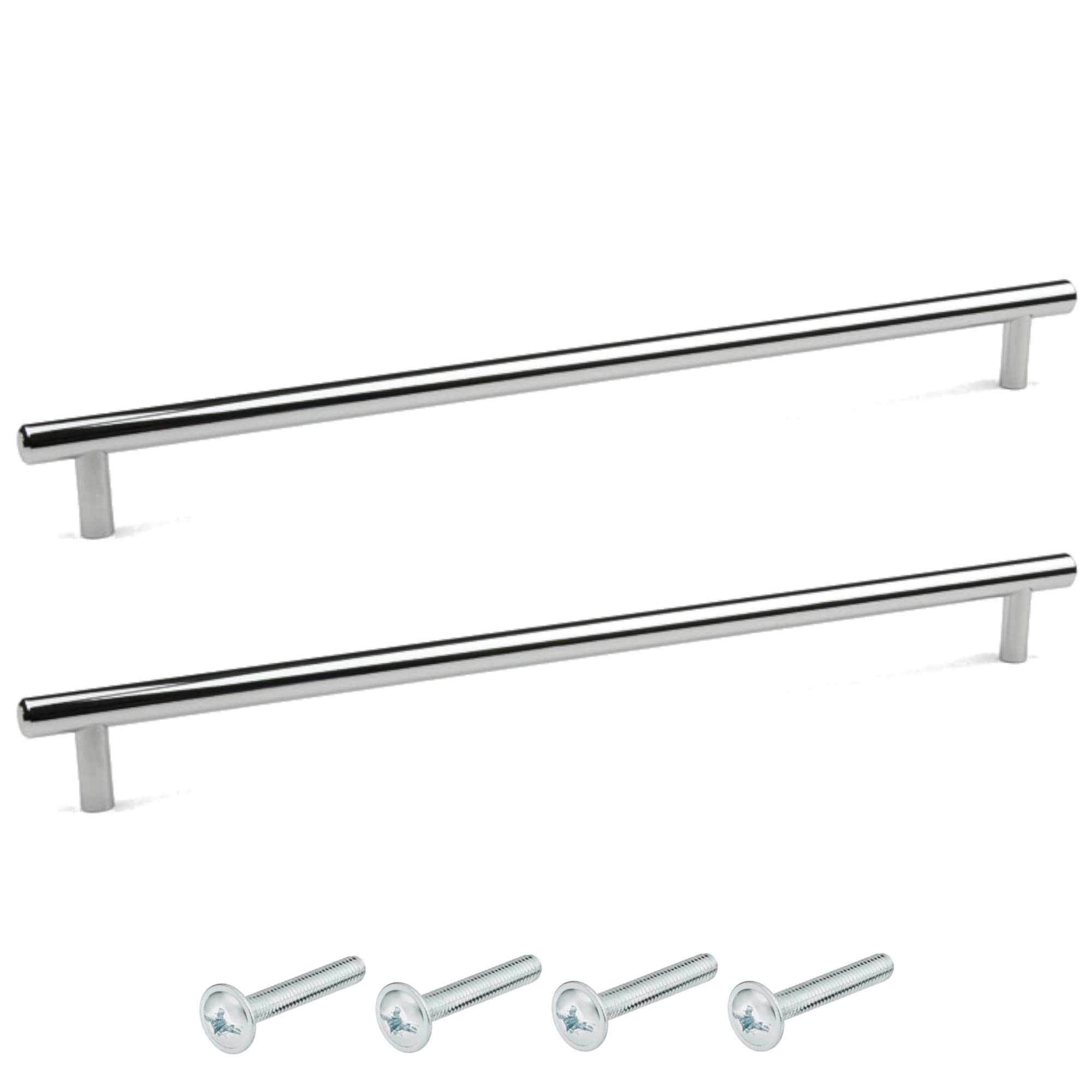 cyclingcolors 2 x Polished Chrome Cabinet Handles Spacing 96 mm Length 136 mm Cabinet Door Cupboard Drawer