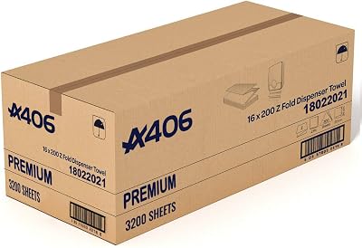 A406 Z Fold Soft Hand Paper Towels 2ply Interfold White 3200 Sheets 12 Packs