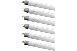 (6 Pack) F8T5/WW 12’’ Linear Fluorescent Light Bulb, 8W Warm White T5 Tube, 3000K Soft White Lamp, G5 mini Bi Pins Base Repla
