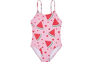 Zando Toddler One Piece Swimsuits Girls Beach Bathing Suit Kids Cute Swimwear Quick Dry 1-10 Years