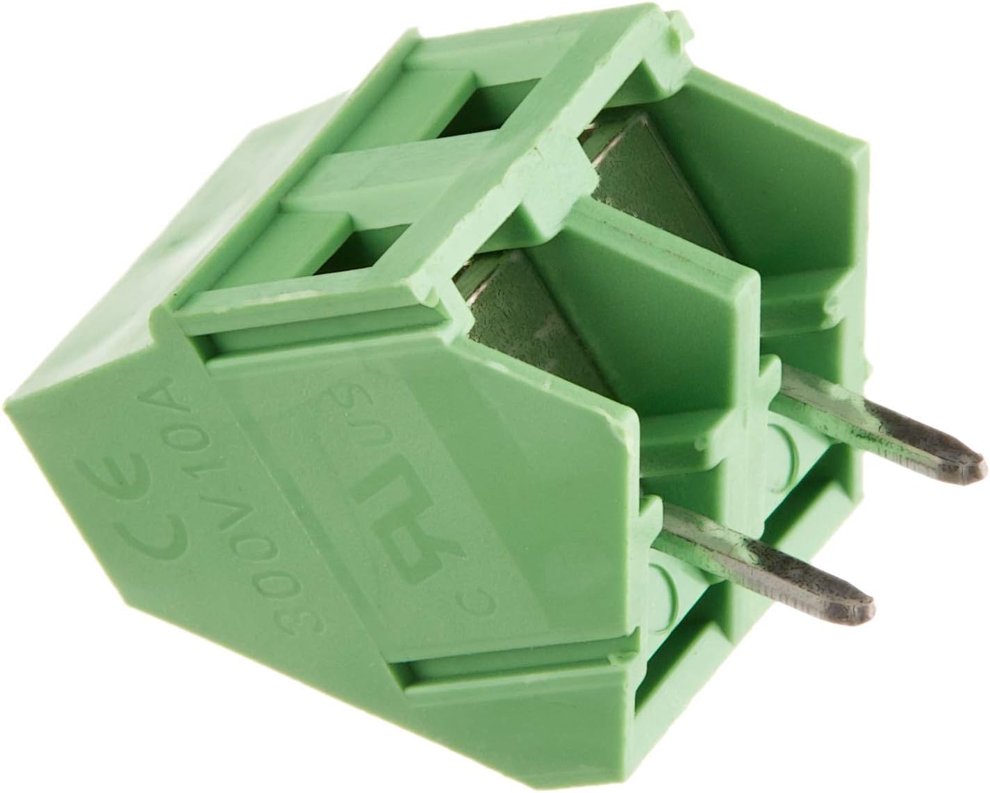 DeLock Terminal Block for Board Solder Version 2 Pin 5.00 mm Pitch Vertical Pack of 10, Green