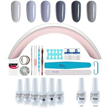 Amazon Com Gel Nail Polish 2019 Starter Kit Vishine 6 Gray Colors Amazon Com Gel Nail Polish 2019 Starter Kit Vishine 6 Gray Colors