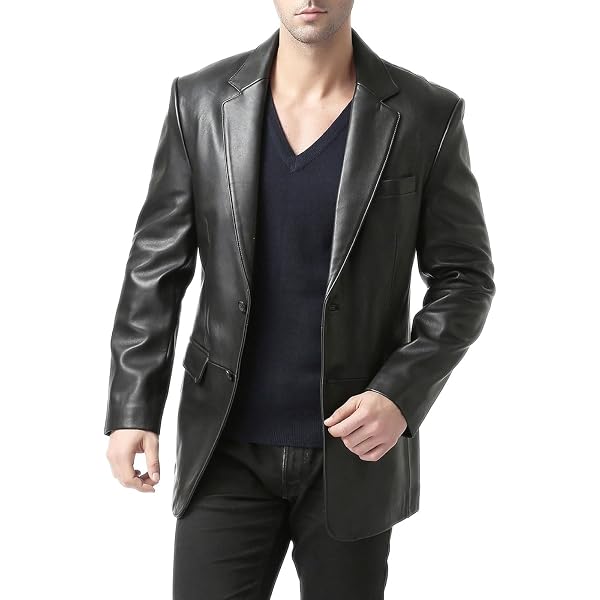 Amazon.com: BGSD Men Ryder New Zealand Lambskin Leather Long Coat