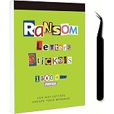 1500Pcs Alphabet Letter Stickers Book &amp; Scrapbook Supplies | Letter Stickers for Scrapbooking, Junk Journal Supplies, Collage Sticker Book,Vintage Ransom Alphabet, vision board book