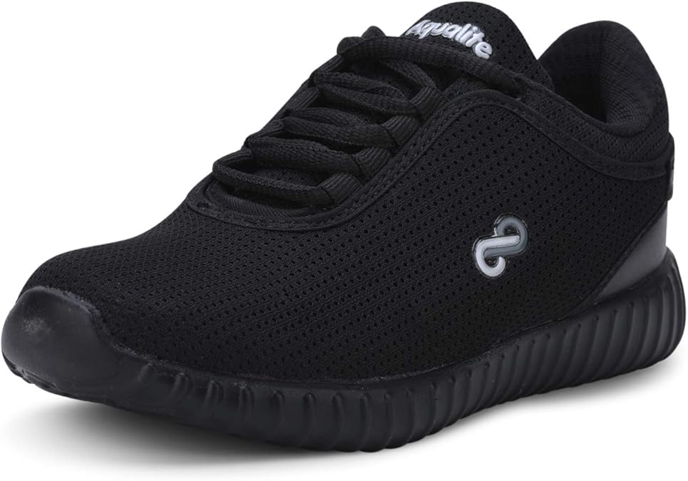 Aqualite Black Running Shoes 1 UK (33 EU