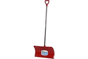 Garant GARANT-NPP21KD Nordic Snow Pusher, 21-Inch Poly Blade Hardwood Handle, Red