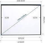 INMOZATA 100" Pull Down Projector Screen 4:3 HD for Home & School view 6