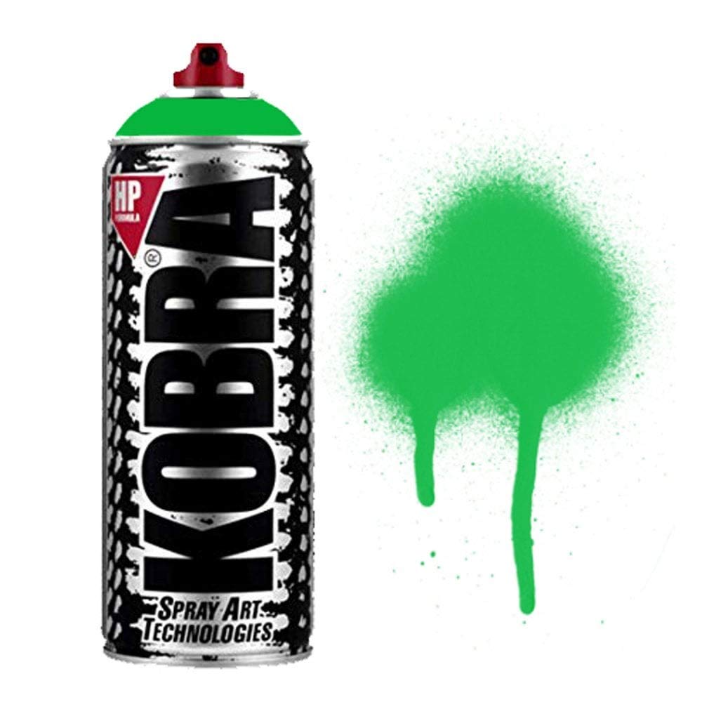 KOBRA HP052 400ml Aerosol Spray Paint - Fluorescent Green