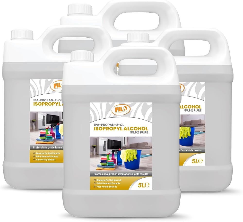 Filo Isopropyl Alcohol 99.9% Pure 4x5L Lab Grade IPA Rubbing
