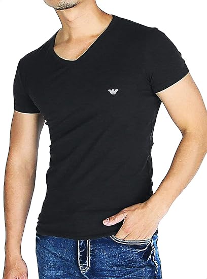 Amazon エンポリオアルマーニ Emporio Armani Tシャツメンズ 男性 下着 おしゃれ かわいい 総柄 綿 ブランド プレゼント プチギフト 誕生日プレゼント 秋冬 彼氏 父 息子 ギフト 記念日 Tシャツ カットソー 通販