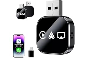 2026 Upgrade 3 in 1 Screen Mirror for iOS Android Phone,Wired to Wireless Screen Mirroring Carplay Adapter for Car,Mirror Lin