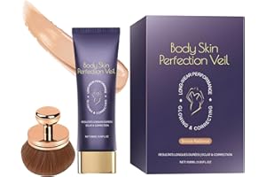 VIVABLOOM Body Coverage Perfector Cream 3.65 Fl Oz - Full Coverage for Skin Imperfections & Uneven Tone - Natural Finish Concealer- Daily Moisturizing Body Makeup with Centella Asiatica (Bronze Radiance)