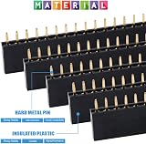 GLARKS 120Pcs 2.54mm Female Pin Header Socket Strip Assortment Kit for Arduino view 3
