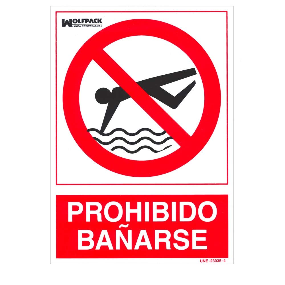 Prohibited Bathing Sign 30 x 21 cm.