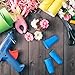 Frienda 12 Pieces Hot Glue Gun Finger Caps Silicone Finger Protectors for Hot Glue Wax Rosin Resin Honey Adhesives Scrapbooking Sewing in 3 Sizes (Blue and Red)