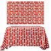 Chuangdi 2 Sheets 4.5 x 9 Feet Brick Decal Photo Brick Wall Backdrop Brick Wallpaper for Winter/Christmas Party (Red Brick)